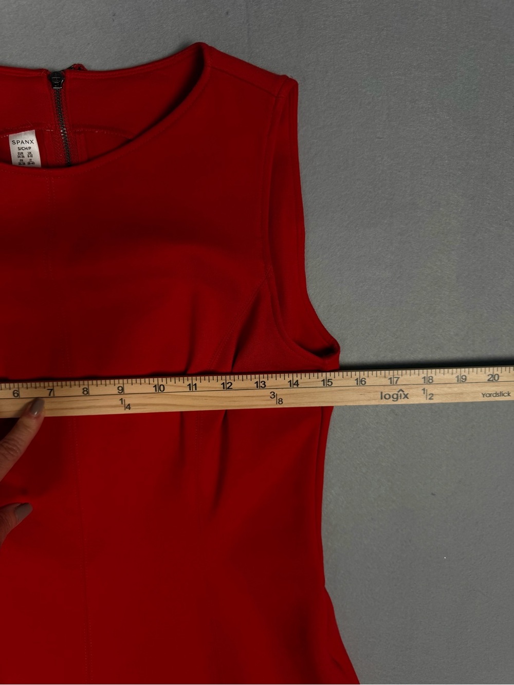 SPANX Perfect Fit & Flare Red Dress S A-Line Mini Pockets Little Red Dress - Picture 7 of 10